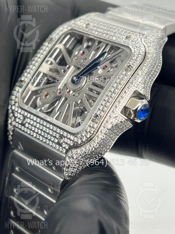 Фото 5 - Cartier Santos de Cartier Skeleton 40mm Diamond