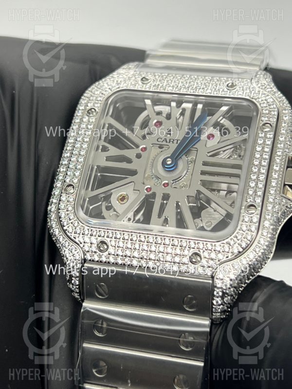 Фото 9 - Cartier Santos de Cartier Skeleton 40mm Diamond