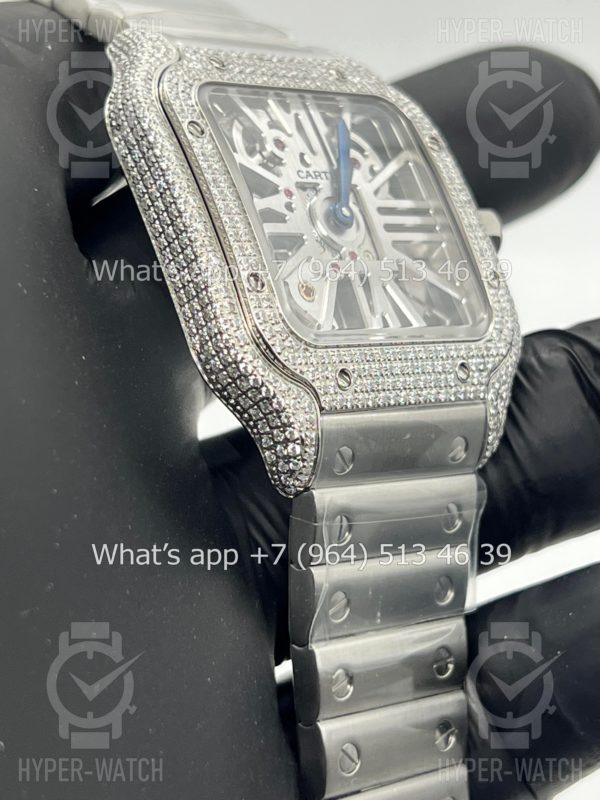 Фото 11 - Cartier Santos de Cartier Skeleton 40mm Diamond