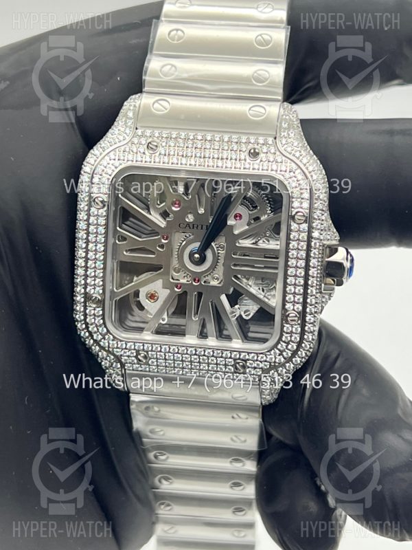 Фото 12 - Cartier Santos de Cartier Skeleton 40mm Diamond