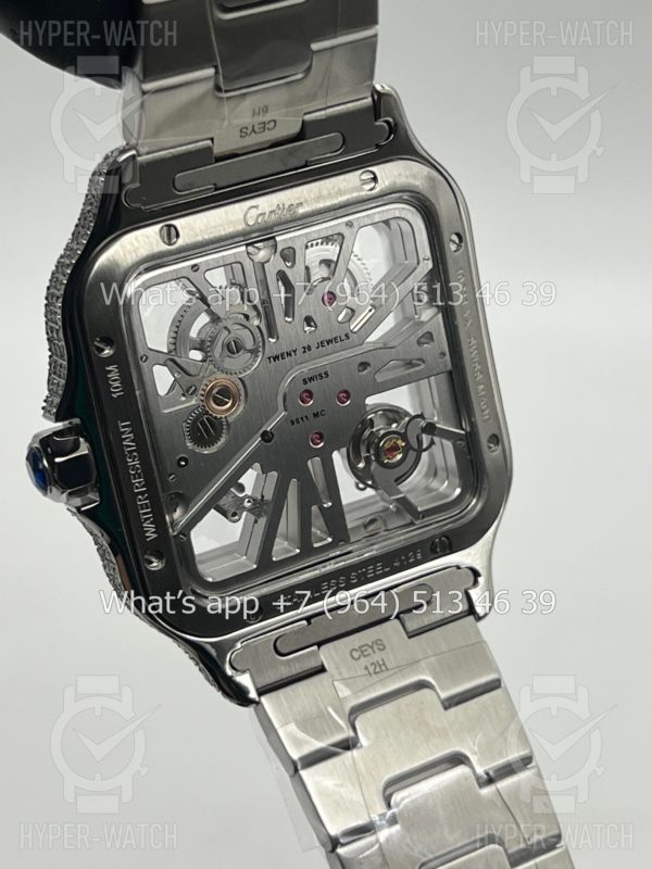 Фото 19 - Cartier Santos de Cartier Skeleton 40mm Diamond