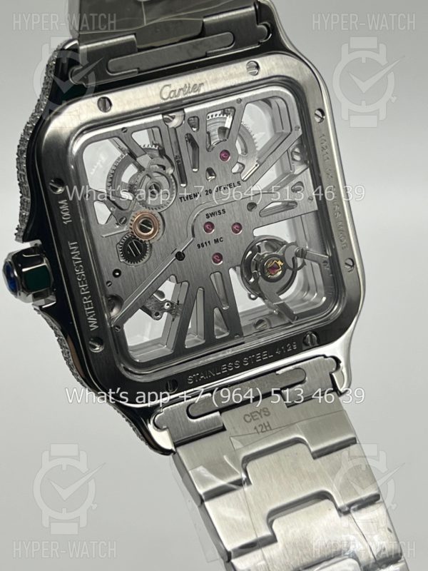 Фото 20 - Cartier Santos de Cartier Skeleton 40mm Diamond