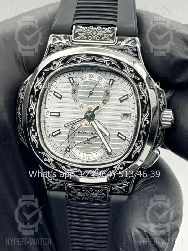 Товар Patek Philippe Nautilus 44mm Engraved Art 6551 Фото 11 - Patek Philippe Nautilus 44mm Engraved Art 6551