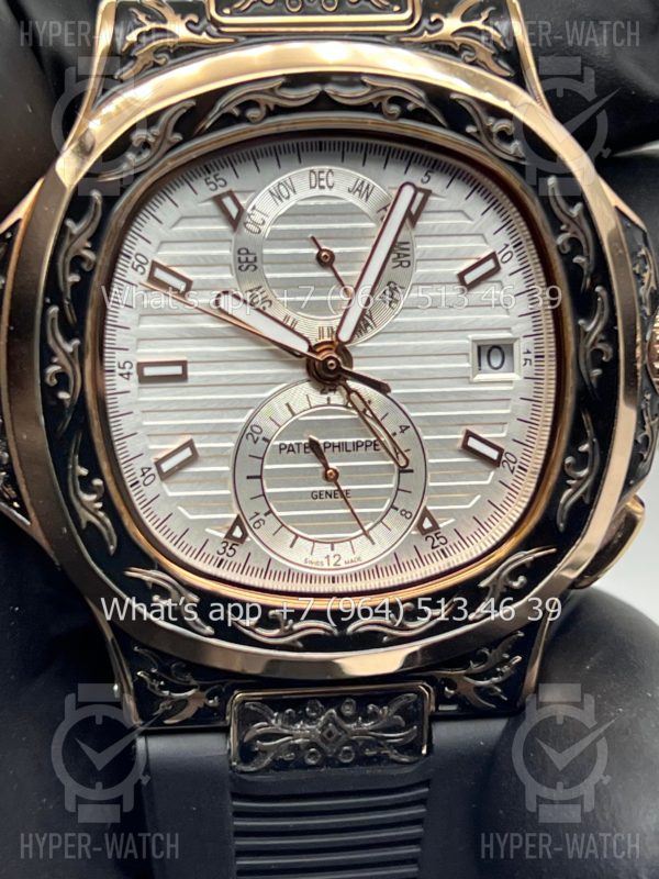 Товар Patek Philippe Nautilus 44mm Engraved Art 6756 Фото 4 - Patek Philippe Nautilus 44mm Engraved Art 6756
