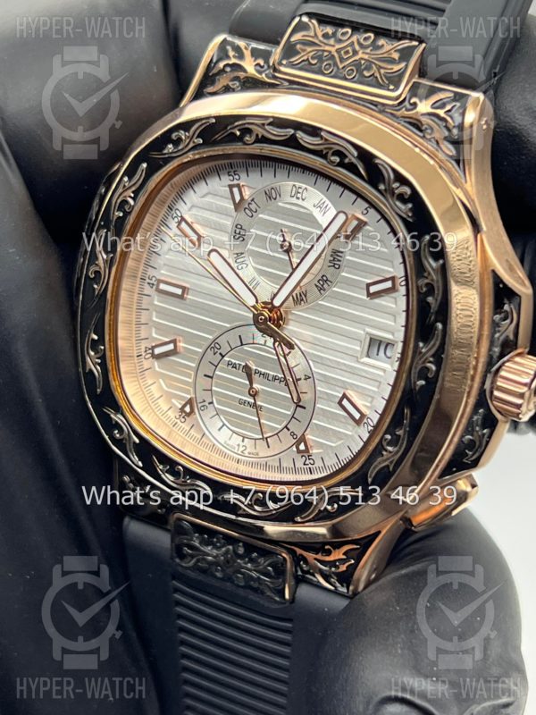 Товар Patek Philippe Nautilus 44mm Engraved Art 6756 Фото 7 - Patek Philippe Nautilus 44mm Engraved Art 6756