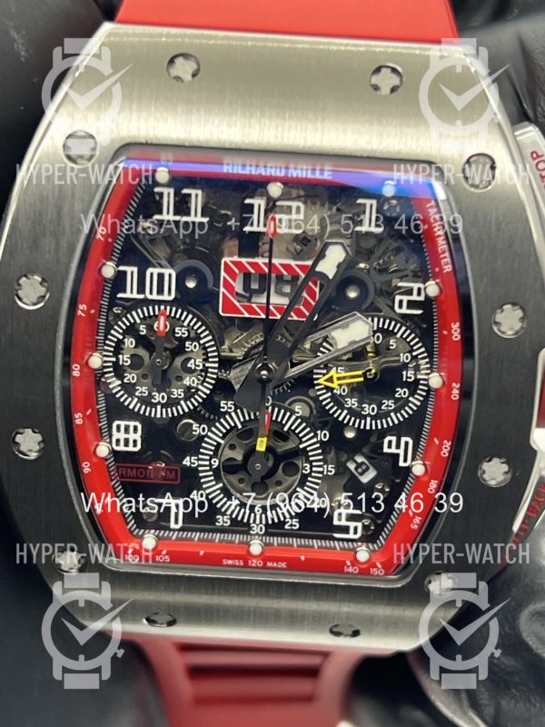 Товар Richard Mille RM 011-FM Steel Red Chronograph Фото 5 - Richard Mille RM 011-FM Steel Red Chronograph
