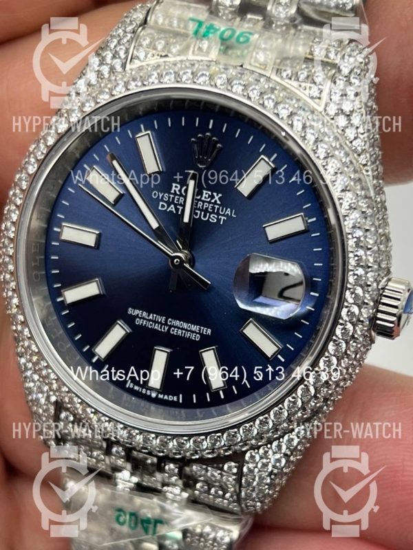 Фото 3 - Rolex Datejust 41mm 126334 Full Pave Blue Steel