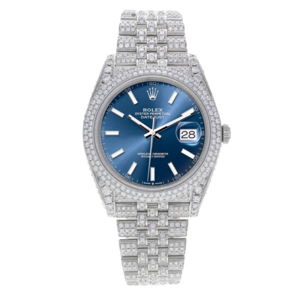 Фото 1 - Rolex Datejust 41mm 126334 Full Pave Blue Steel