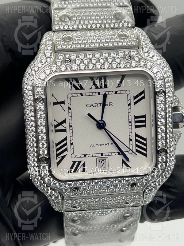 Товар Cartier Santos de Cartier 40mm Diamond White Steel Фото 7 - Cartier Santos de Cartier 40mm Diamond White Steel