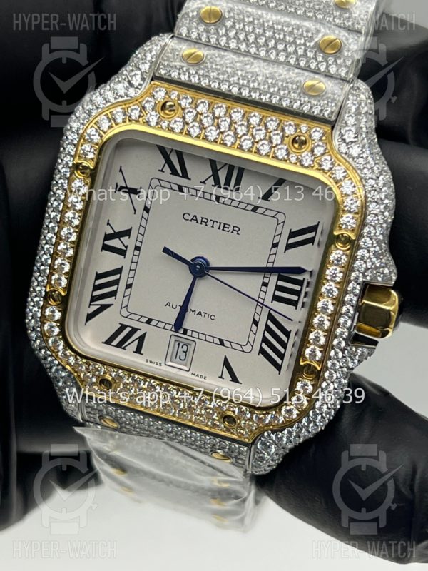 Товар Cartier Santos de Cartier 40mm Diamond Steel White Фото 3 - Cartier Santos de Cartier 40mm Diamond Steel White