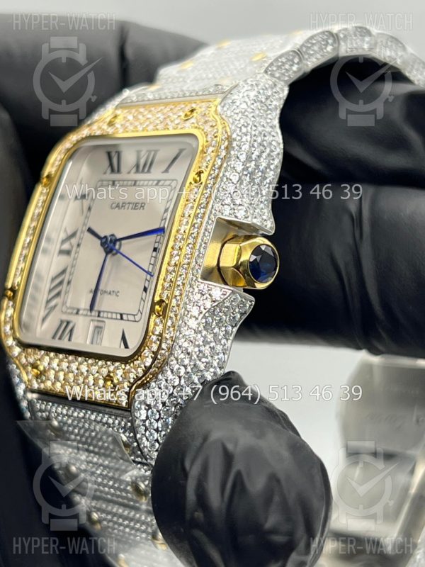 Товар Cartier Santos de Cartier 40mm Diamond Steel White Фото 4 - Cartier Santos de Cartier 40mm Diamond Steel White