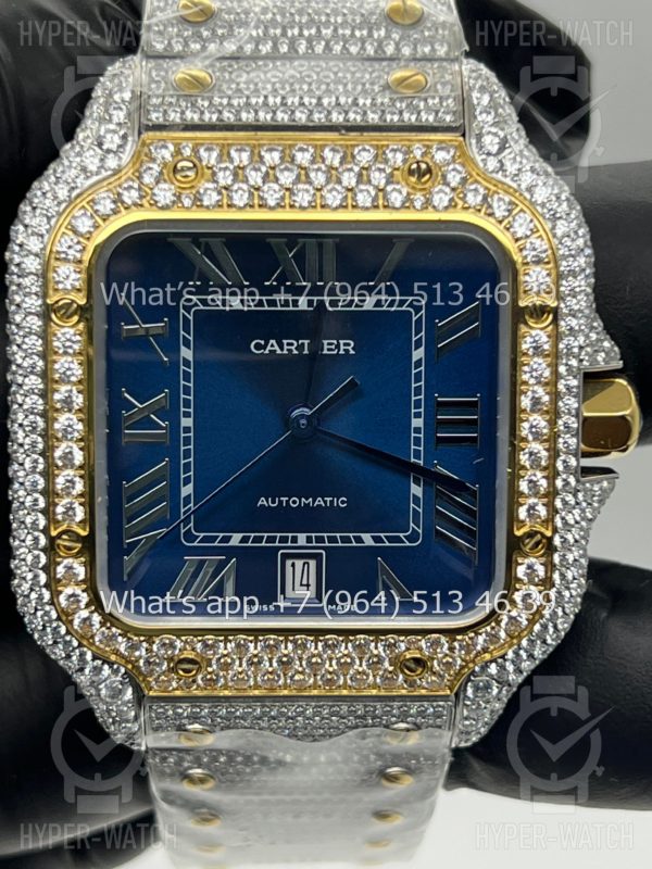 Фото 2 - Cartier Santos de Cartier 40mm Diamond Blue Dial
