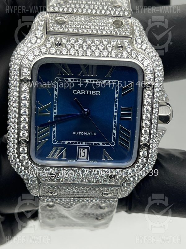 Товар Cartier Santos de Cartier 40mm Diamond Blue Steel Фото 2 - Cartier Santos de Cartier 40mm Diamond Blue Steel