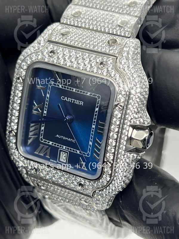 Товар Cartier Santos de Cartier 40mm Diamond Blue Steel Фото 5 - Cartier Santos de Cartier 40mm Diamond Blue Steel