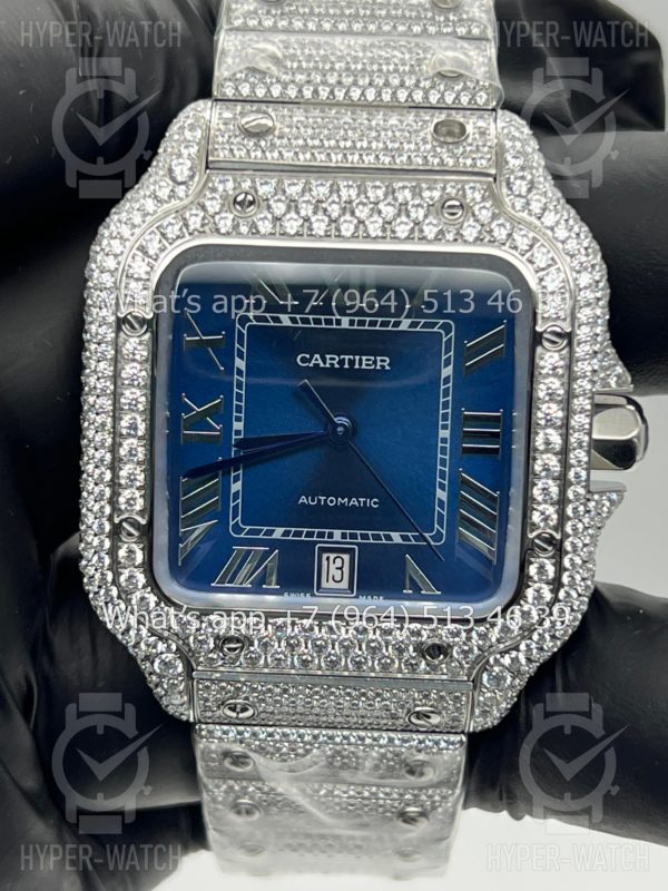 Товар Cartier Santos de Cartier 40mm Diamond Blue Steel Фото 10 - Cartier Santos de Cartier 40mm Diamond Blue Steel