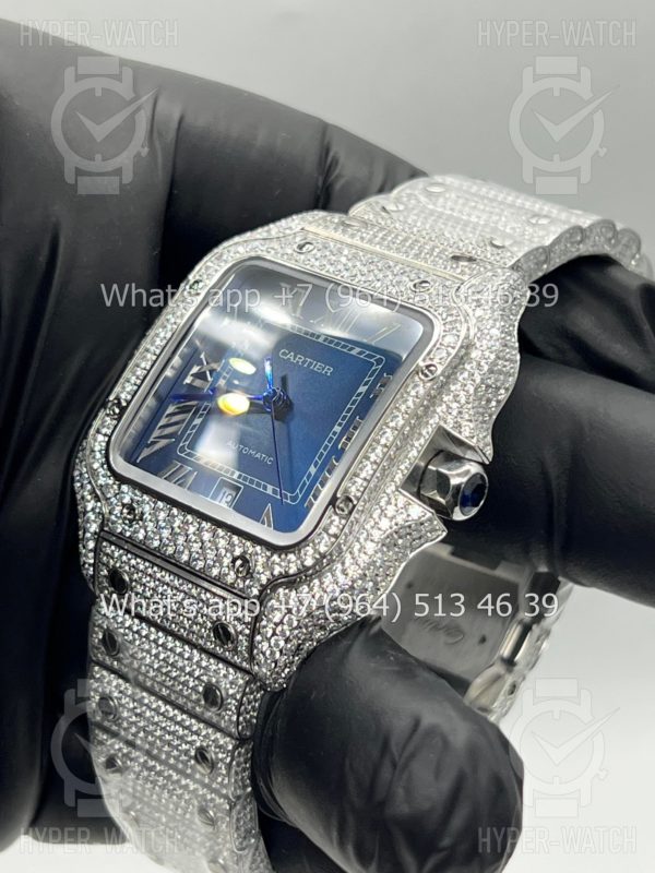 Товар Cartier Santos de Cartier 40mm Diamond Blue Steel Фото 12 - Cartier Santos de Cartier 40mm Diamond Blue Steel