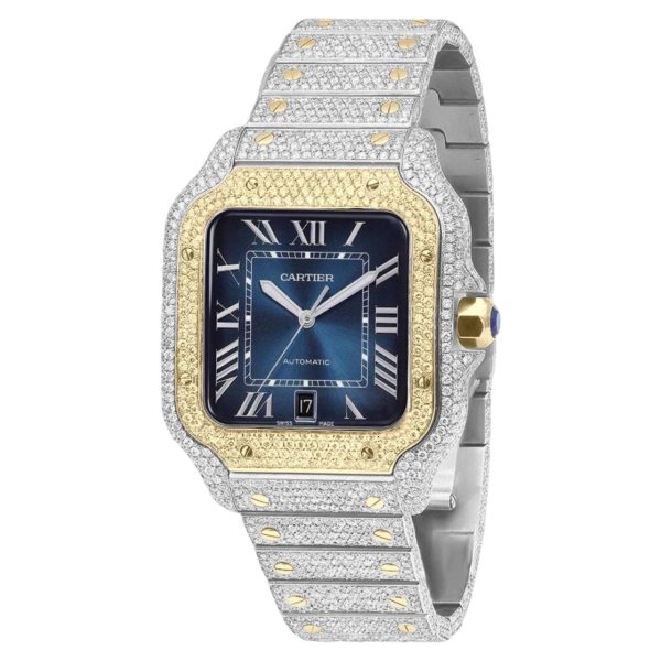 Фото 1 - Cartier Santos de Cartier 40mm Diamond Blue Dial