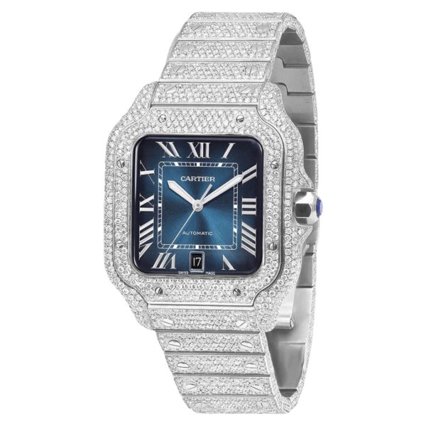 Товар Cartier Santos de Cartier 40mm Diamond Blue Steel Фото 1 - Cartier Santos de Cartier 40mm Diamond Blue Steel