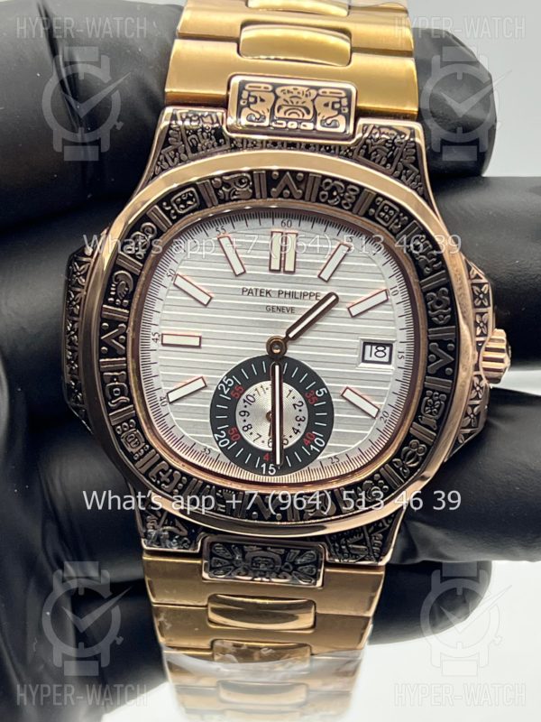 Товар Patek Philippe Nautilus 44mm Engraved Art 9096 Фото 7 - Patek Philippe Nautilus 44mm Engraved Art 9096