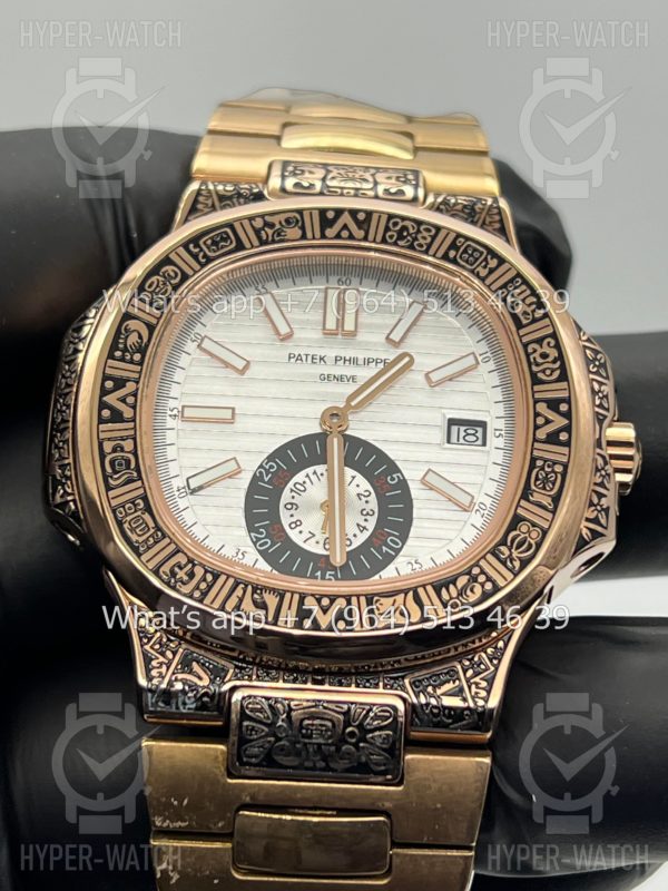 Товар Patek Philippe Nautilus 44mm Engraved Art 9096 Фото 8 - Patek Philippe Nautilus 44mm Engraved Art 9096