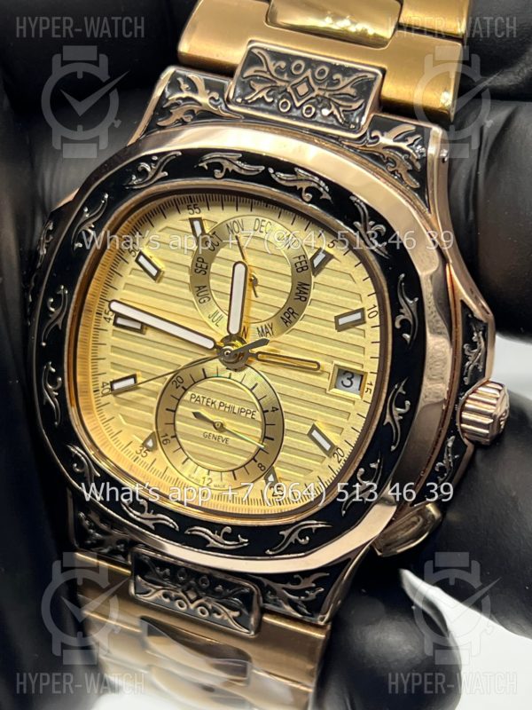 Товар Patek Philippe Nautilus 44mm Engraved Art 9090 Фото 3 - Patek Philippe Nautilus 44mm Engraved Art 9090