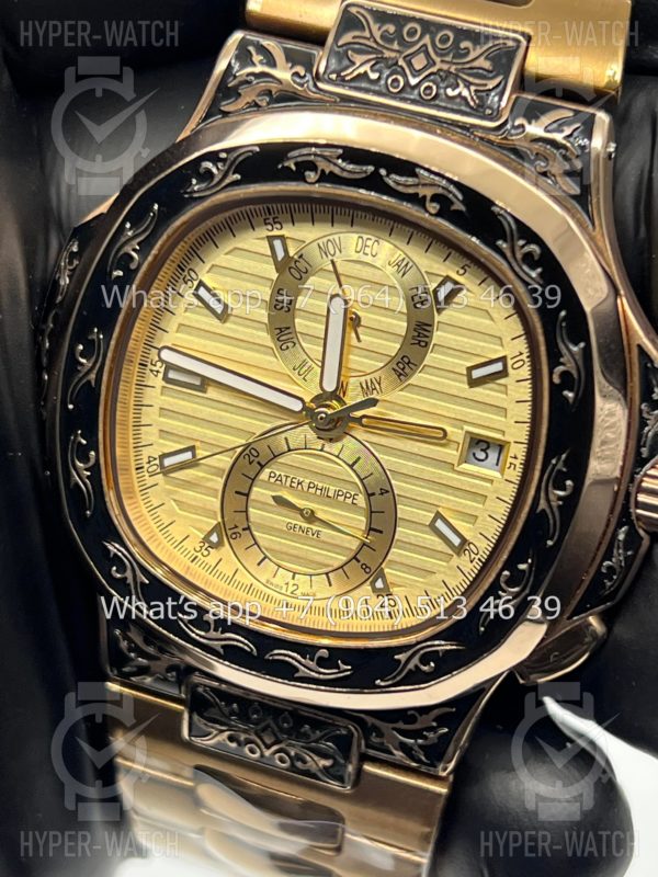 Товар Patek Philippe Nautilus 44mm Engraved Art 9090 Фото 4 - Patek Philippe Nautilus 44mm Engraved Art 9090