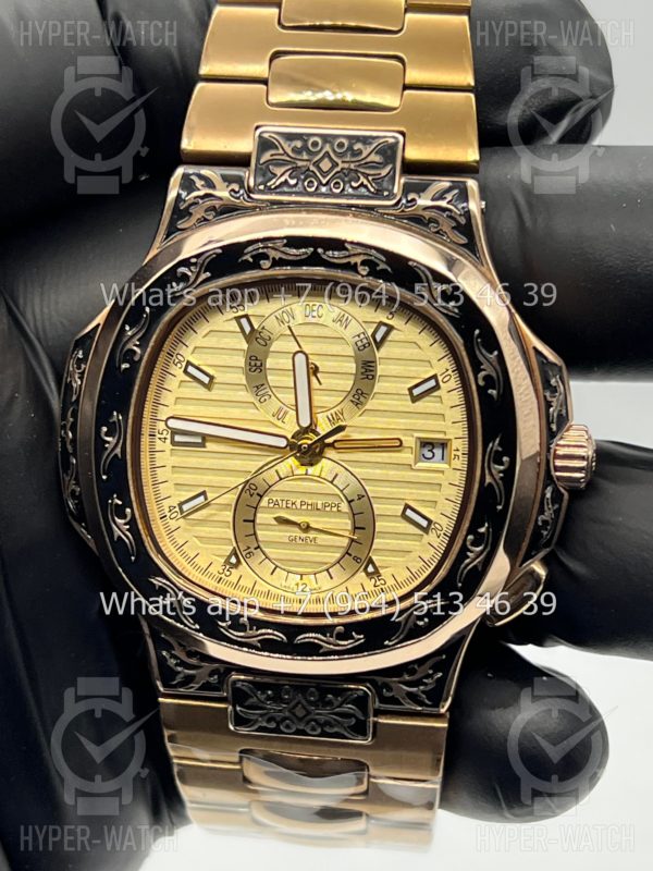 Товар Patek Philippe Nautilus 44mm Engraved Art 9090 Фото 7 - Patek Philippe Nautilus 44mm Engraved Art 9090
