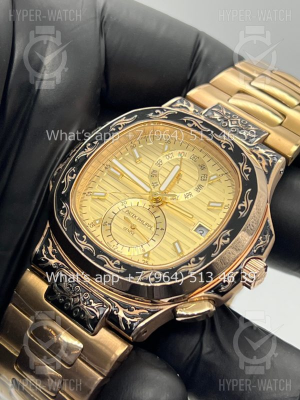 Товар Patek Philippe Nautilus 44mm Engraved Art 9090 Фото 9 - Patek Philippe Nautilus 44mm Engraved Art 9090