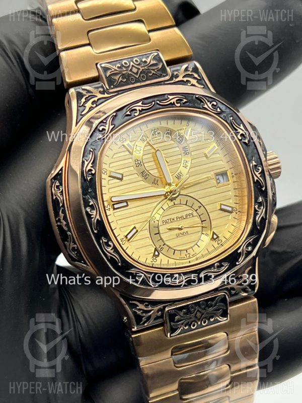 Товар Patek Philippe Nautilus 44mm Engraved Art 9090 Фото 10 - Patek Philippe Nautilus 44mm Engraved Art 9090
