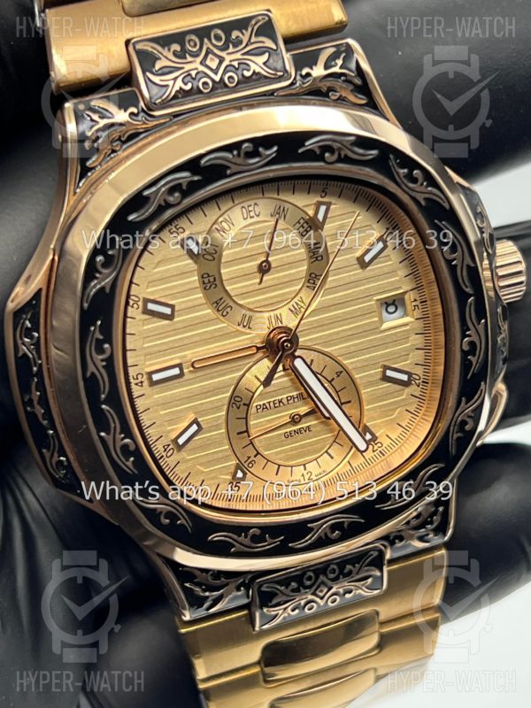 Товар Patek Philippe Nautilus 44mm Engraved Art 9091 Фото 7 - Patek Philippe Nautilus 44mm Engraved Art 9091