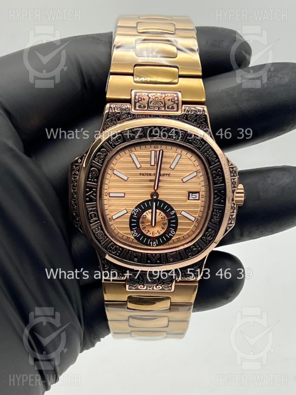 Товар Patek Philippe Nautilus 44mm Engraved Art 9098 Фото 7 - Patek Philippe Nautilus 44mm Engraved Art 9098