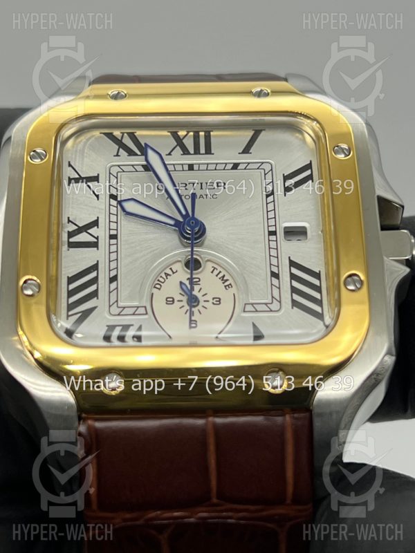 Фото 4 - Cartier Santos De Cartier 40mm Dual Time Art 9001