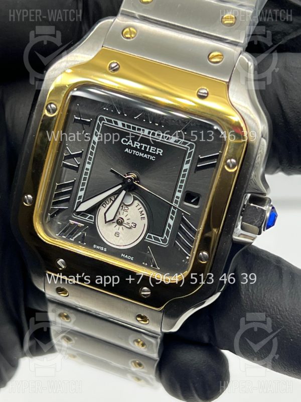 Фото 4 - Cartier Santos De Cartier 40mm Dual Time Art 8995