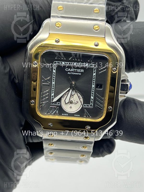 Фото 9 - Cartier Santos De Cartier 40mm Dual Time Art 8995