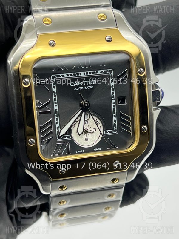 Фото 10 - Cartier Santos De Cartier 40mm Dual Time Art 8995