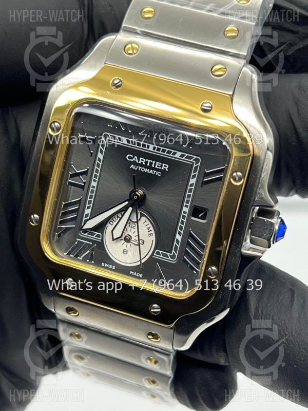 Фото 11 - Cartier Santos De Cartier 40mm Dual Time Art 8995