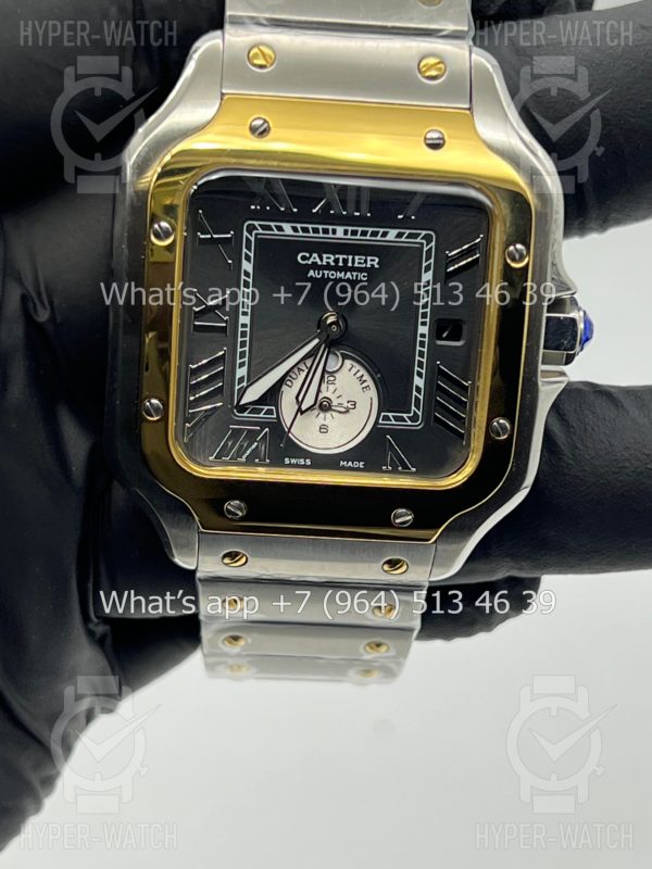 Фото 13 - Cartier Santos De Cartier 40mm Dual Time Art 8995