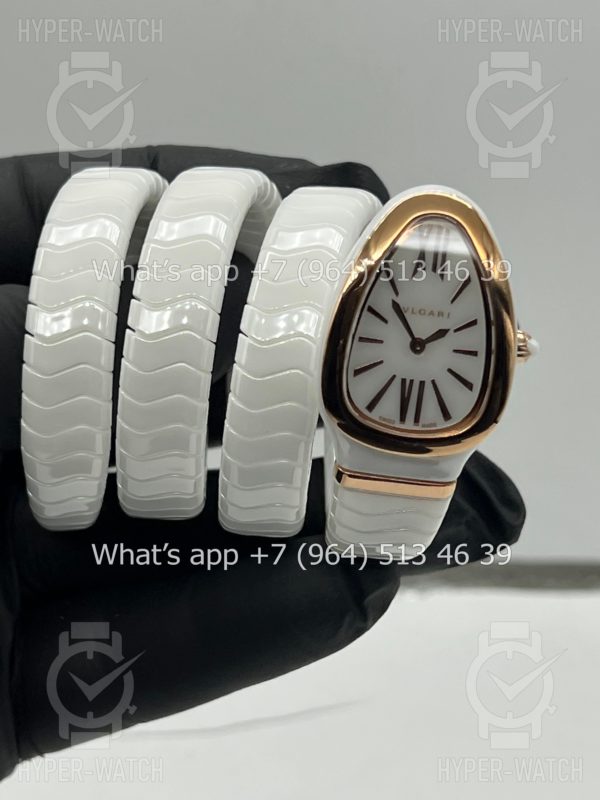 Товар Bvlgari Serpenti Spiga 35mm Ceramic White Фото 2 - Bvlgari Serpenti Spiga 35mm Ceramic White