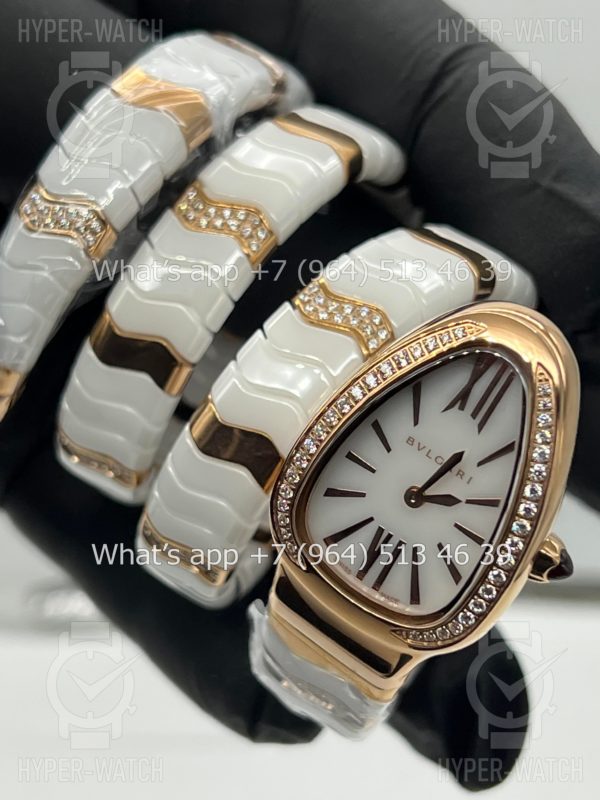 Товар Bvlgari Serpenti Spiga 35mm White Ceramic Diamond Фото 6 - Bvlgari Serpenti Spiga 35mm White Ceramic Diamond