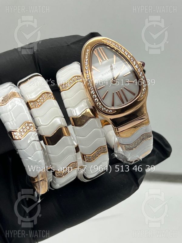 Товар Bvlgari Serpenti Spiga 35mm White Ceramic Diamond Фото 7 - Bvlgari Serpenti Spiga 35mm White Ceramic Diamond