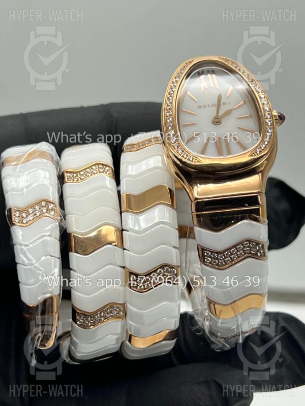 Товар Bvlgari Serpenti Spiga 35mm White Ceramic Diamond Фото 9 - Bvlgari Serpenti Spiga 35mm White Ceramic Diamond