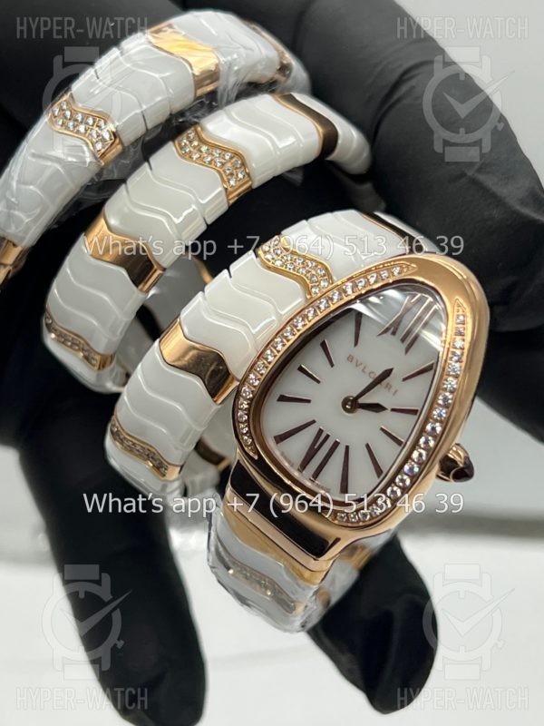 Товар Bvlgari Serpenti Spiga 35mm White Ceramic Diamond Фото 12 - Bvlgari Serpenti Spiga 35mm White Ceramic Diamond