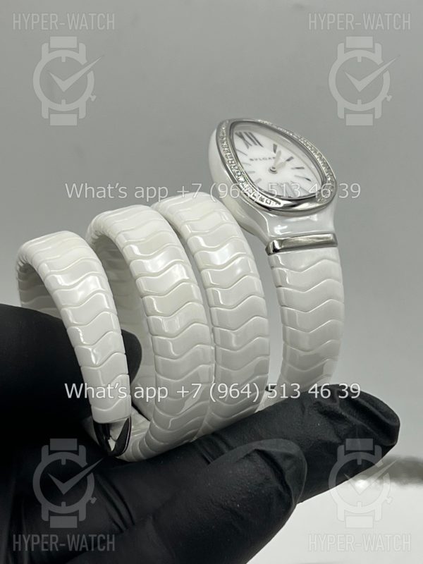 Фото 15 - Bvlgari Serpenti Spiga 35mm White Ceramic Steel
