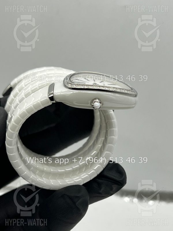 Фото 16 - Bvlgari Serpenti Spiga 35mm White Ceramic Steel