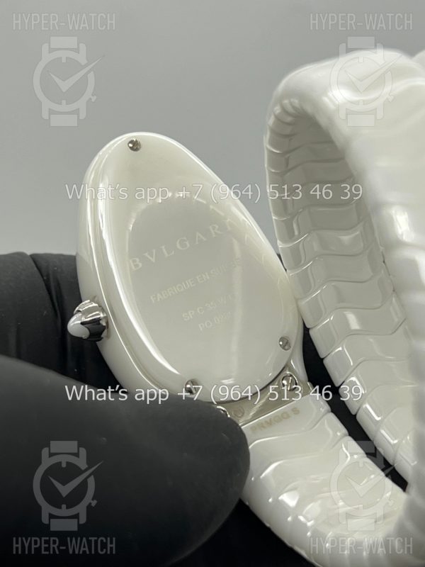 Фото 20 - Bvlgari Serpenti Spiga 35mm White Ceramic Steel