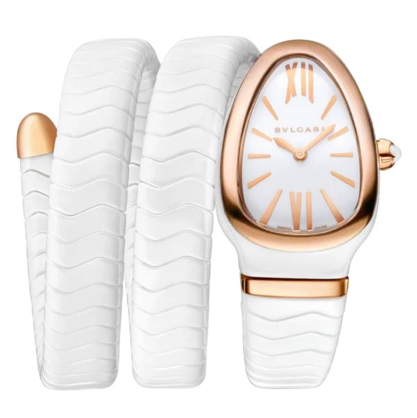 Товар Bvlgari Serpenti Spiga 35mm Ceramic White Фото 1 - Bvlgari Serpenti Spiga 35mm Ceramic White