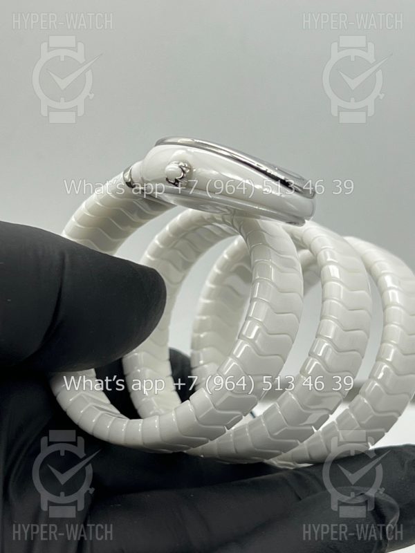 Фото 13 - Bvlgari Serpenti Spiga 35mm Ceramic White Steel