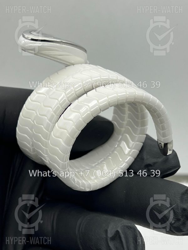 Фото 14 - Bvlgari Serpenti Spiga 35mm Ceramic White Steel