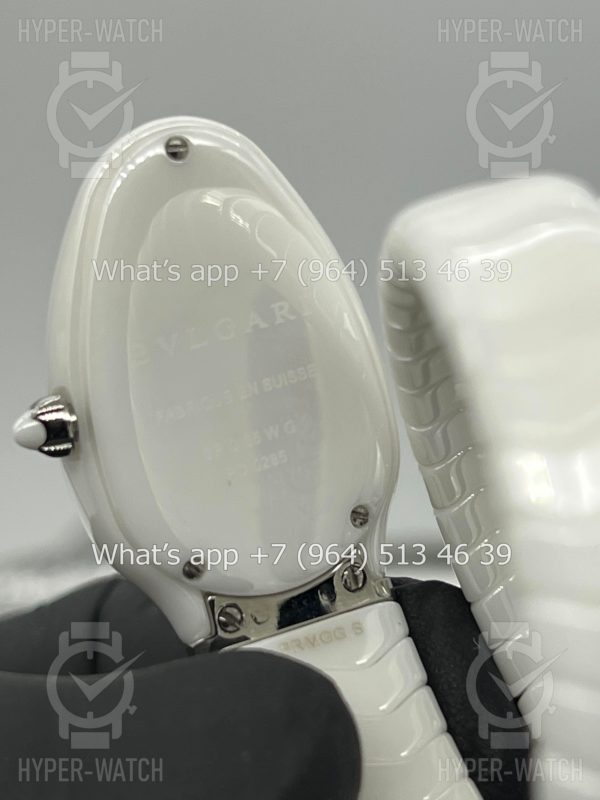 Фото 17 - Bvlgari Serpenti Spiga 35mm Ceramic White Steel