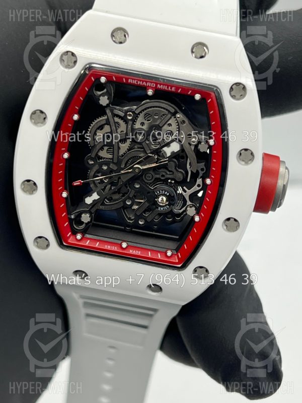 Товар Richard Mille RM 055 White Red Art 9720 Фото 2 - Richard Mille RM 055 White Red Art 9720